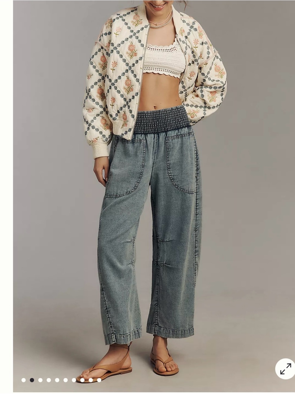 Reece 100% cotton barrel leg pants